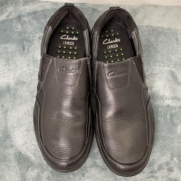 Clarks Men Wavekorey Free Grain Black Leather Slip On Loafers  Men’s Size 8.5 main image 8